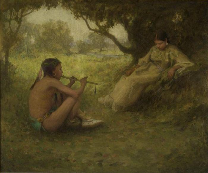 Eanger Irving Couse Lovers (Indian Love Song) France oil painting art
